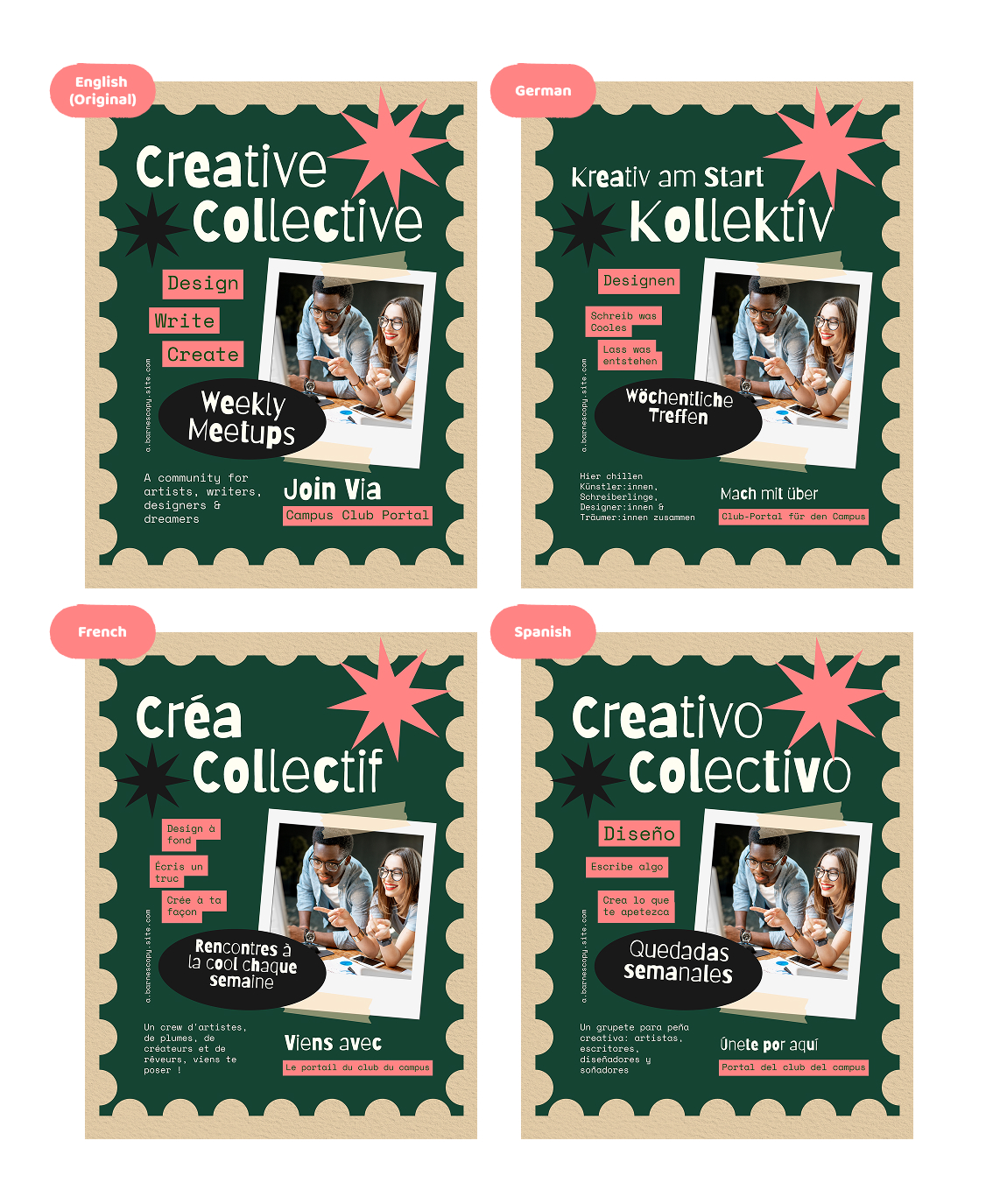 Before and after translation comparison