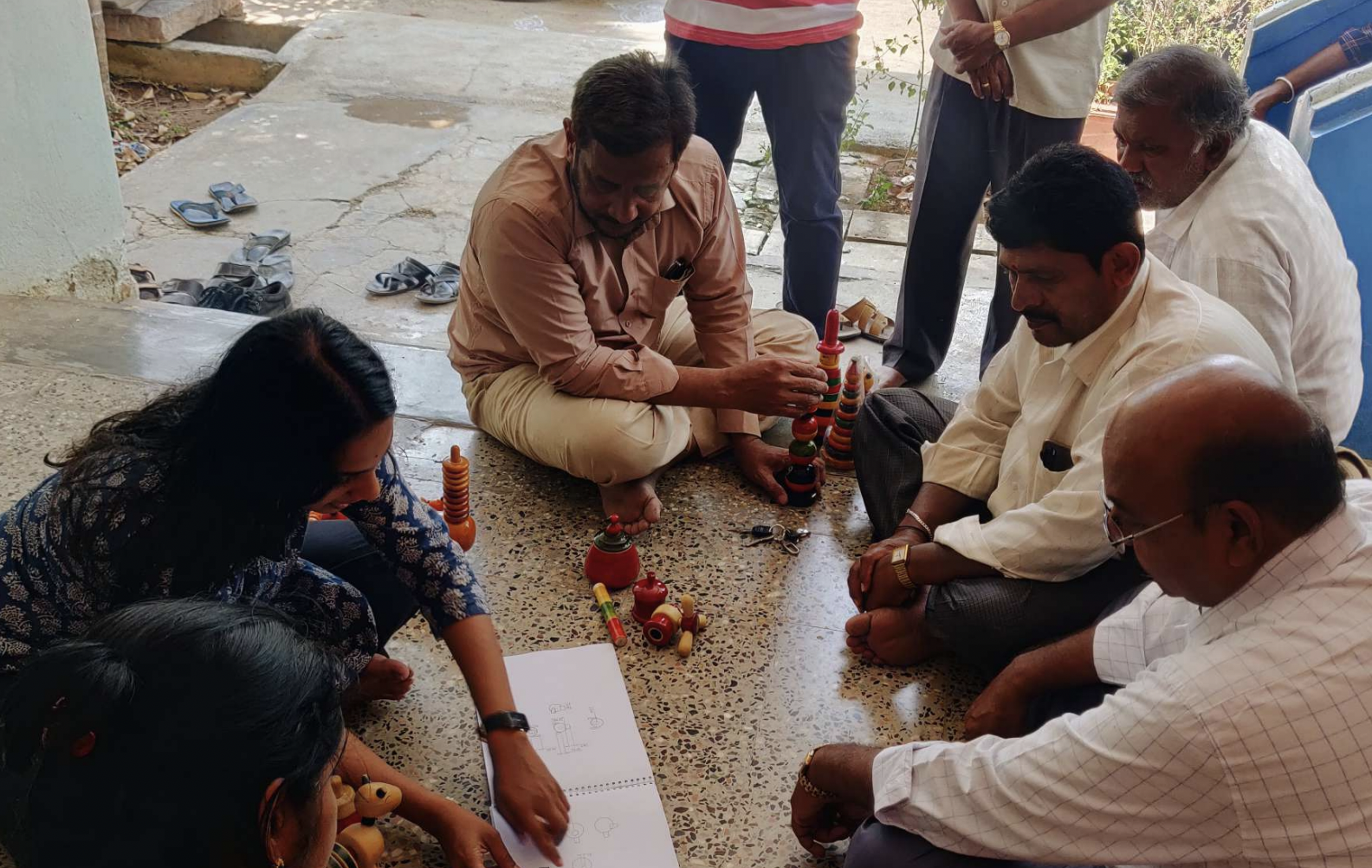 Traditional Channapatna artisan workshop